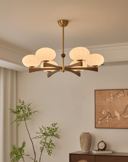Milan Mid-Century Glass Chandelier