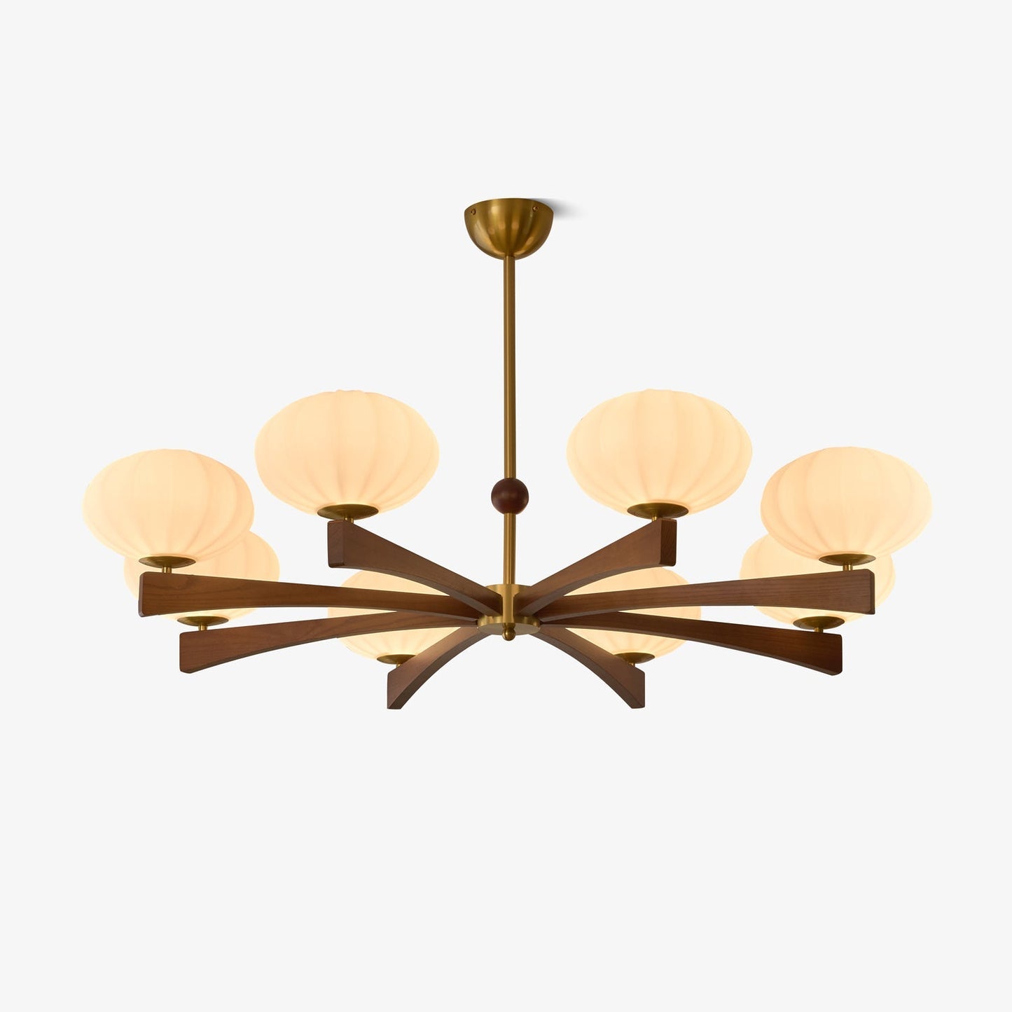 Milan Mid-Century Glass Chandelier