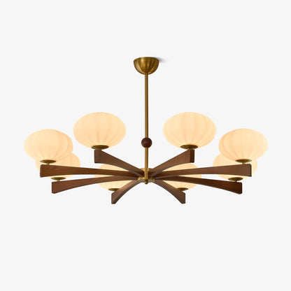 Milan Mid-Century Glass Chandelier