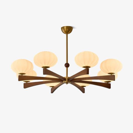 Milan Mid-Century Glass Chandelier