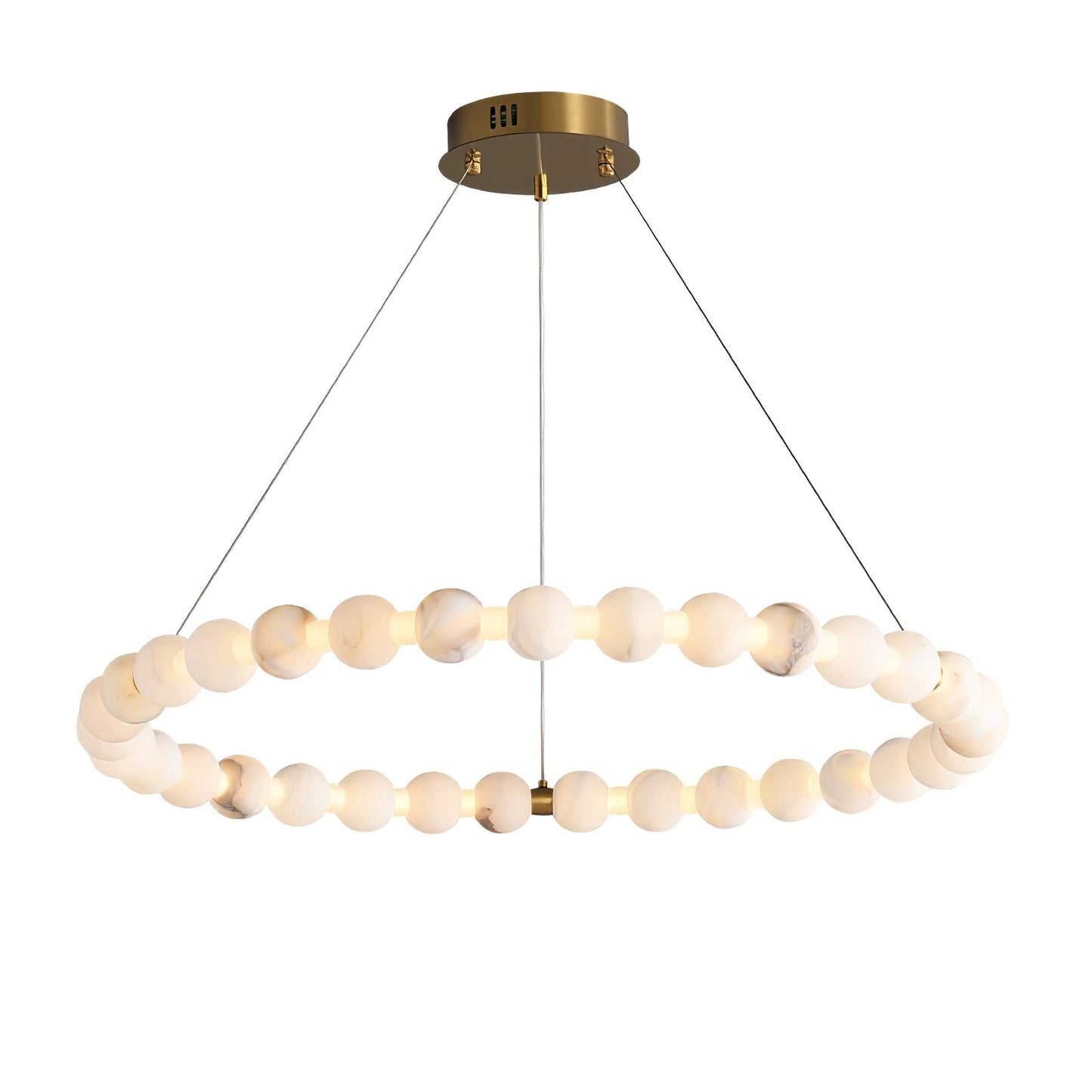 Sienna Alabaster Orb Ring Chandelier