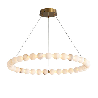 Sienna Alabaster Orb Ring Chandelier
