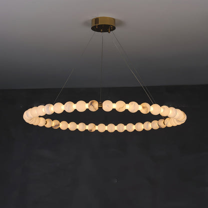 Sienna Alabaster Orb Ring Chandelier