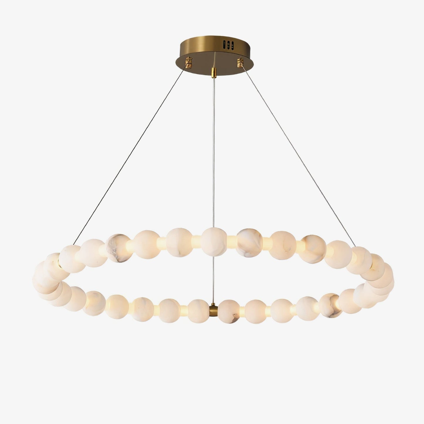 Sienna Alabaster Orb Ring Chandelier