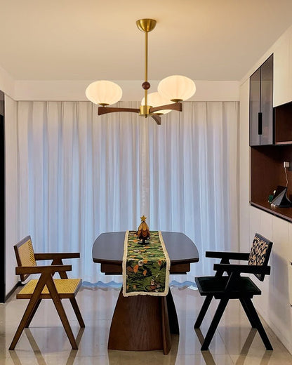 Milan Mid-Century Glass Chandelier