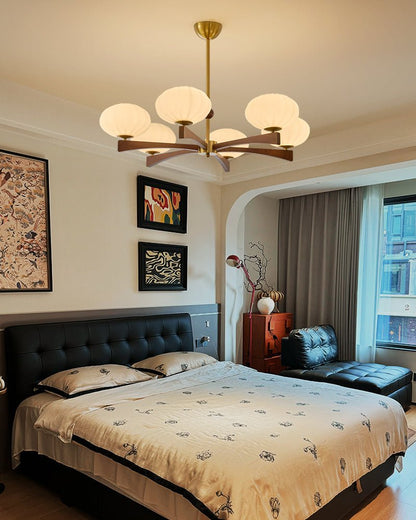 Milan Mid-Century Glass Chandelier