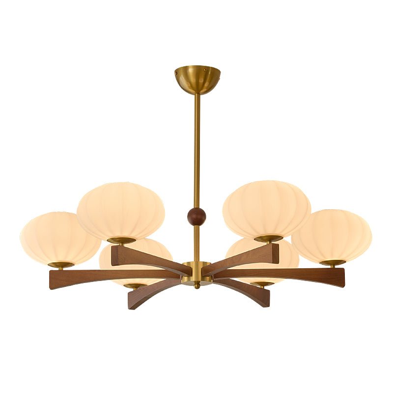 Milan Mid-Century Glass Chandelier