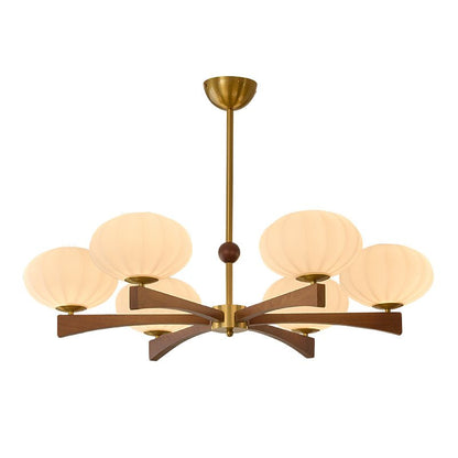 Milan Mid-Century Glass Chandelier