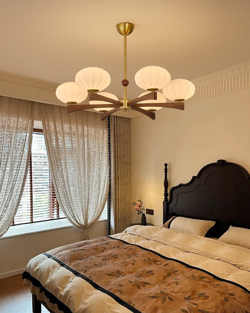 Milan Mid-Century Glass Chandelier