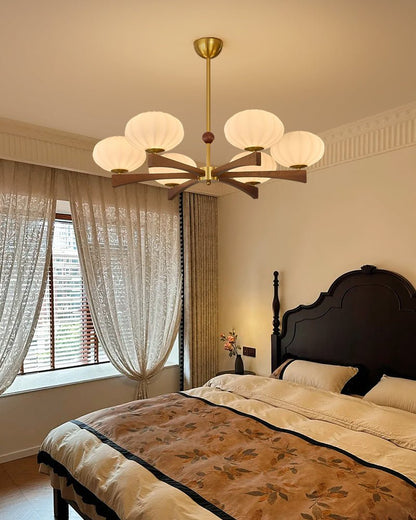 Milan Mid-Century Glass Chandelier