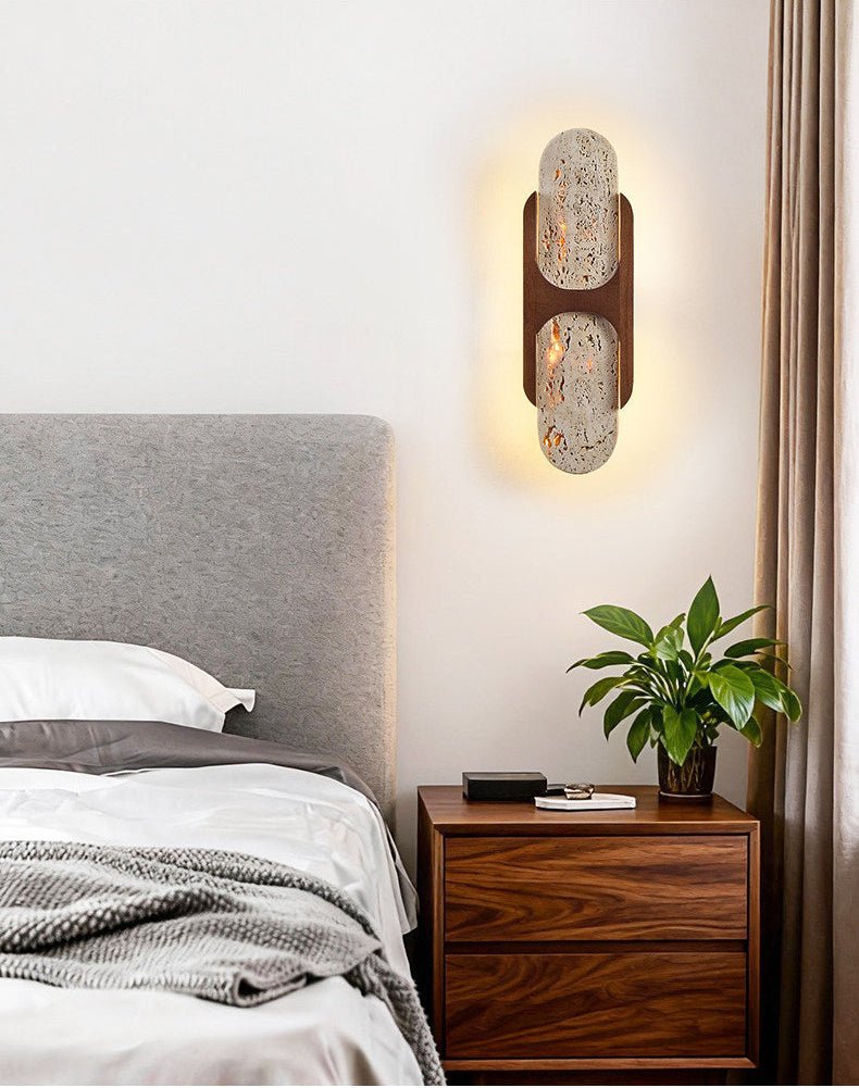 Hallie Travertine Wall Light