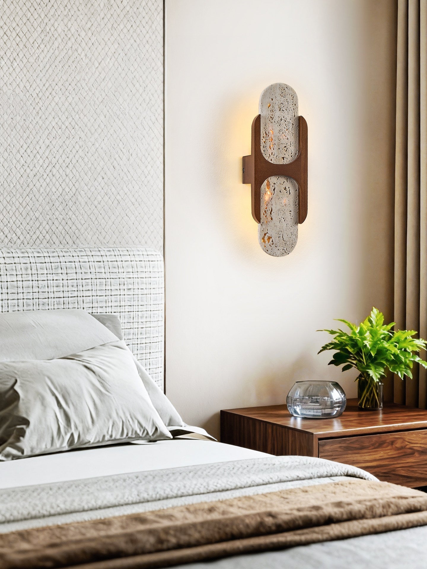 Hallie Travertine Wall Light