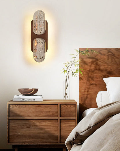 Hallie Travertine Wall Light