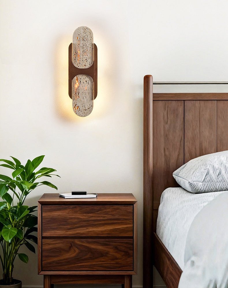 Hallie Travertine Wall Light