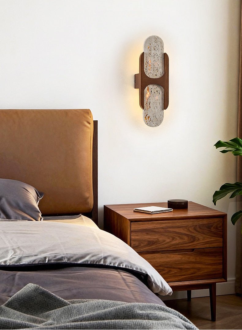 Hallie Travertine Wall Light