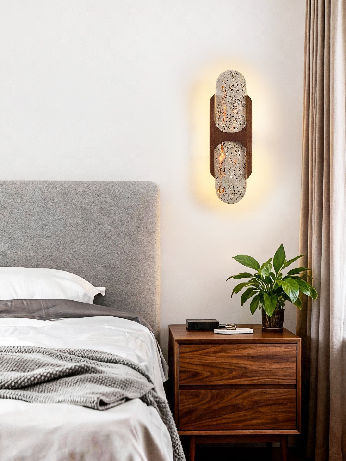 Hallie Travertine Wall Light