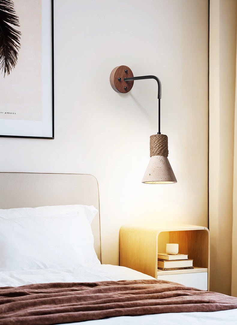 Valeria Travertine Rope Wall Lamp